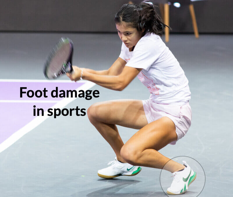 Tennis player loses her toenails